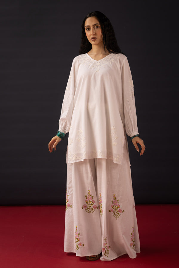 Whispering White Embroidered Set
