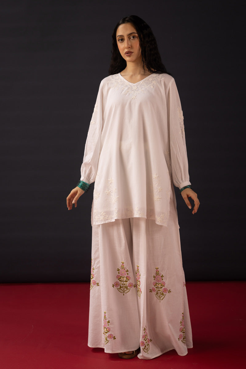 Whispering White Embroidered Set