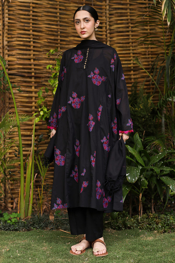 Phool Embroidered 3-Piece Suit