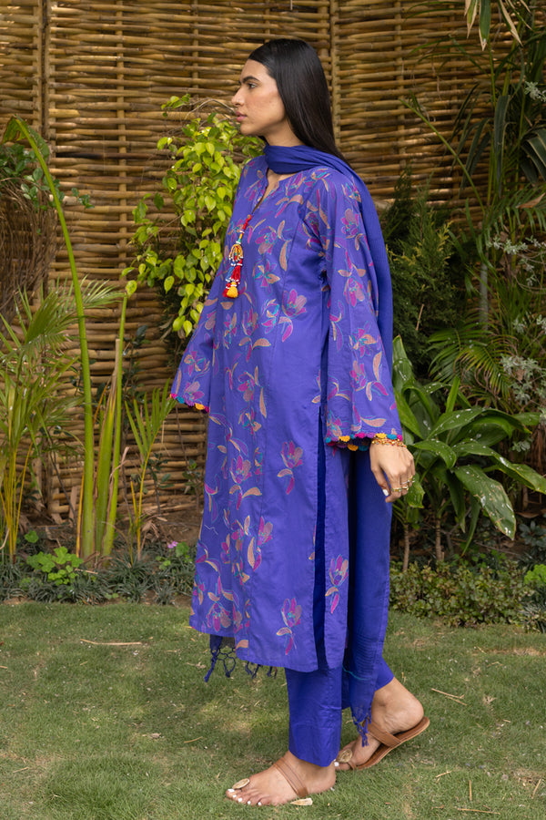 Floral Party Embroidered 3-Piece Suit