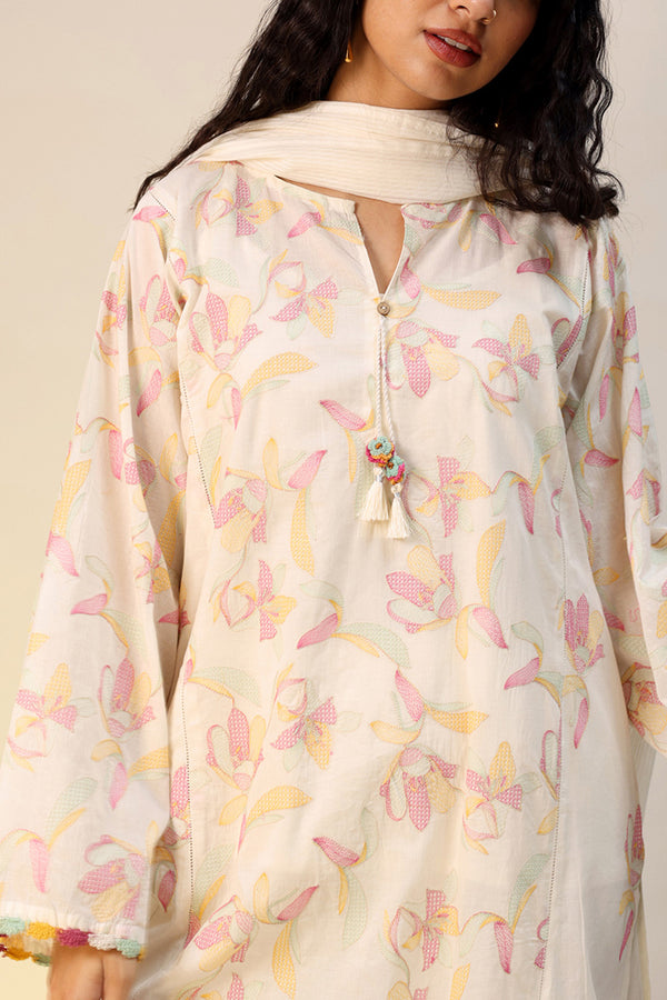 Floral Party Embroidered 3-Piece Suit