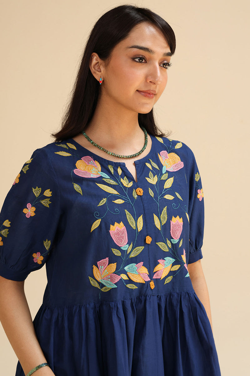 Phool Embroidered Tiered Set