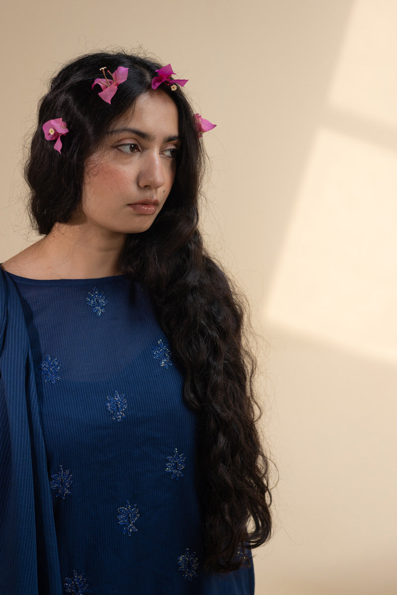 Chalk Embroidered Ensemble