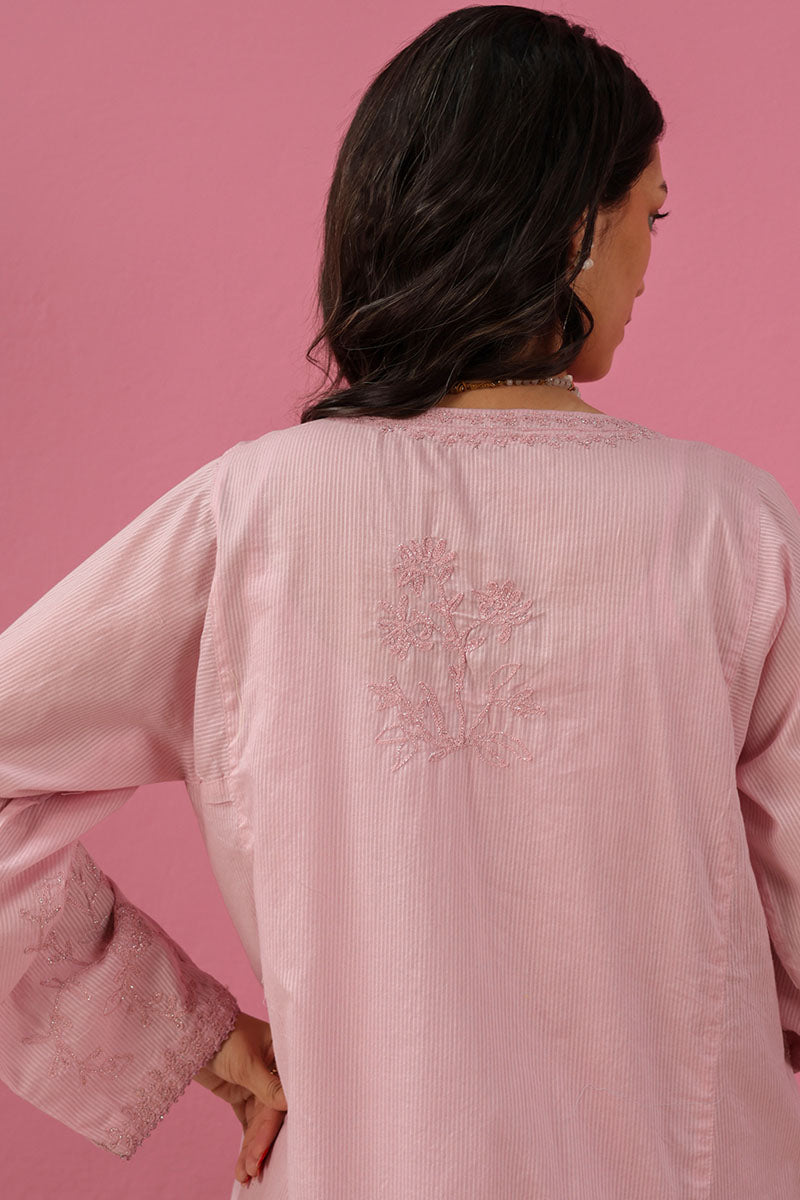 Pink Whisper Embroidered Set