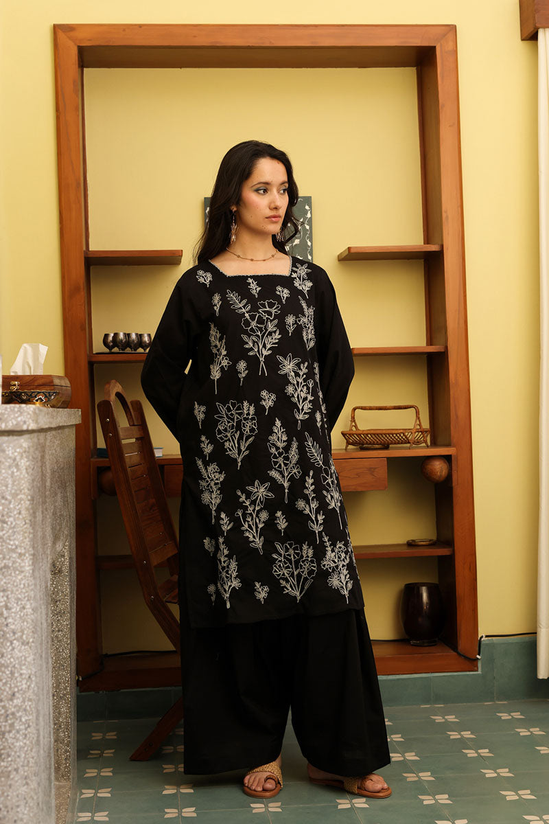 Ivory Embroidered Duo-Set