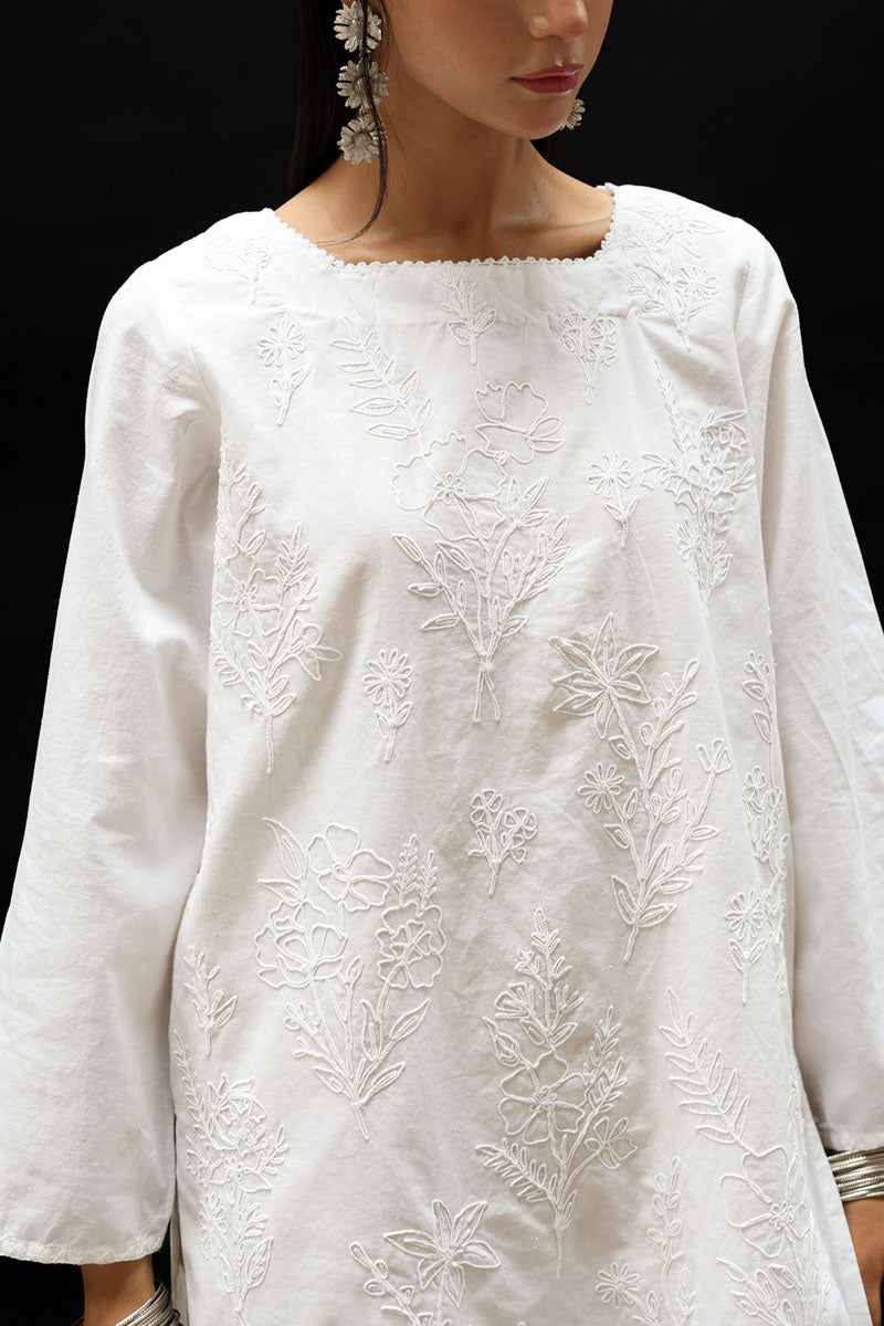 Ivory Embroidered Duo-Set