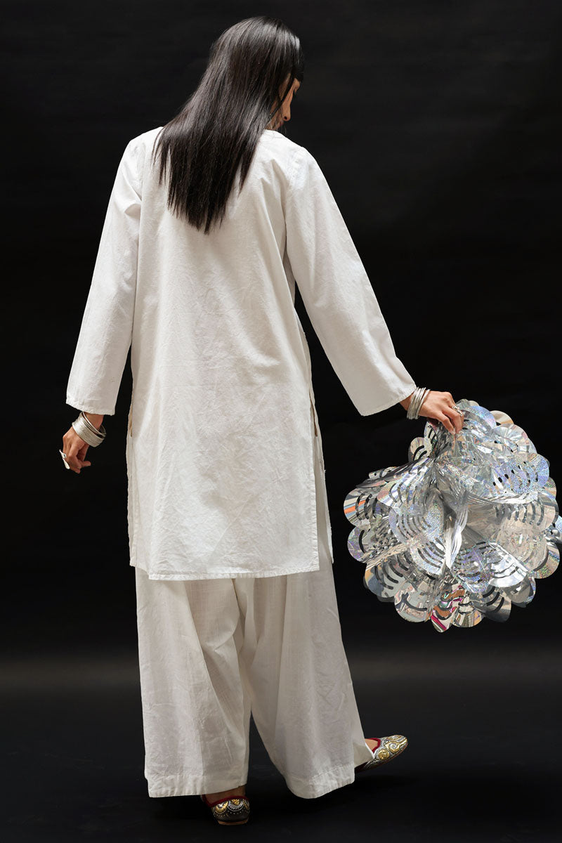 Ivory Embroidered Duo-Set