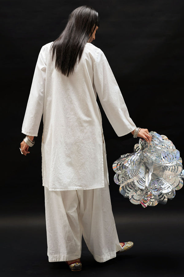Ivory Embroidered Duo-Set