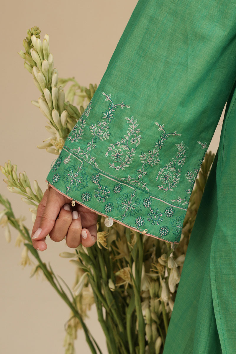 Mint Leaf Embroidered 3-Piece Suit