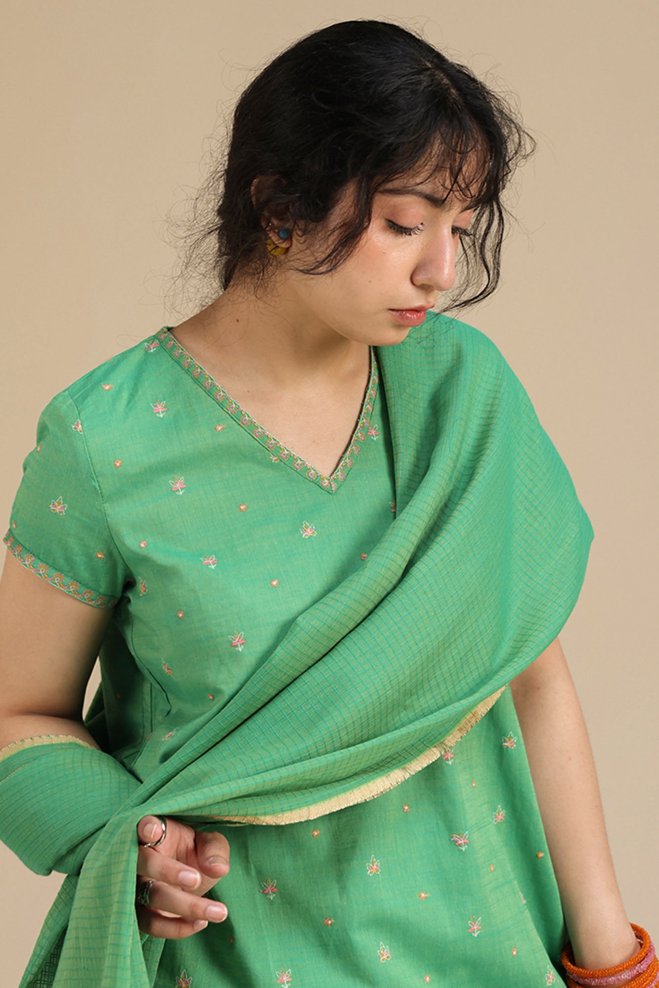 Gulnar Embroidered 3-Piece Suit