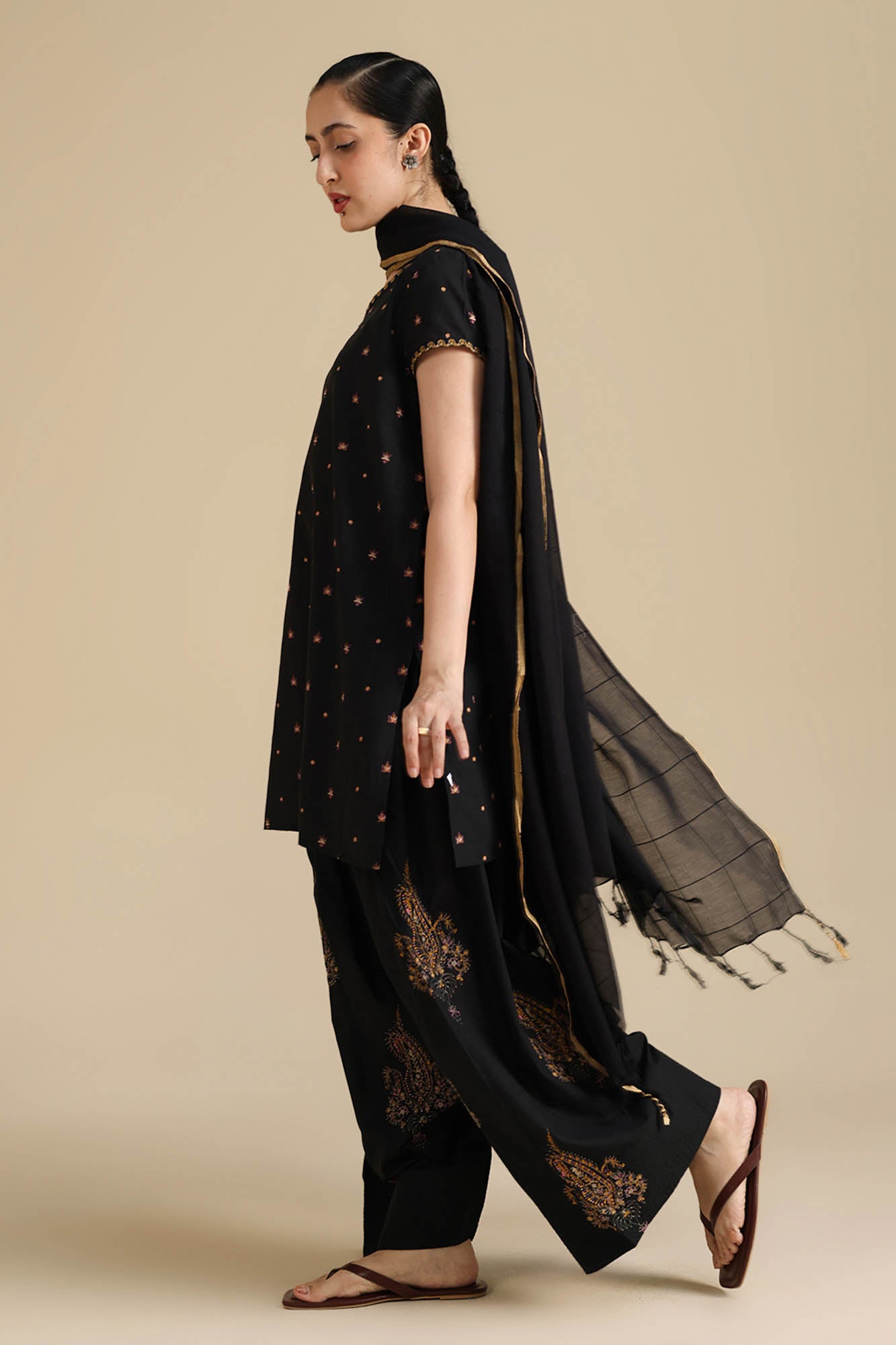 Gulnar Embroidered 3-Piece Suit