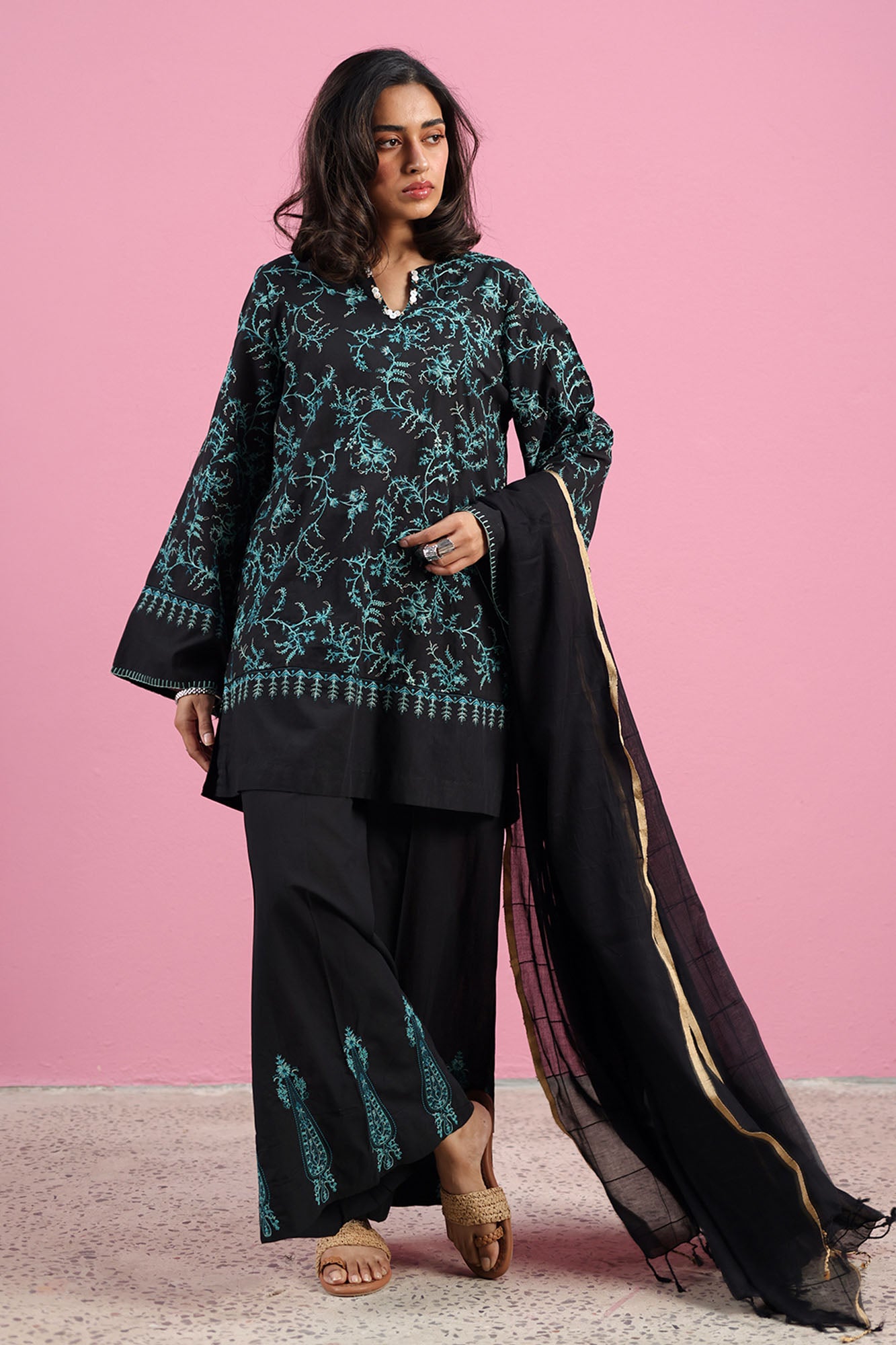 Embroidered 3-Piece Suit