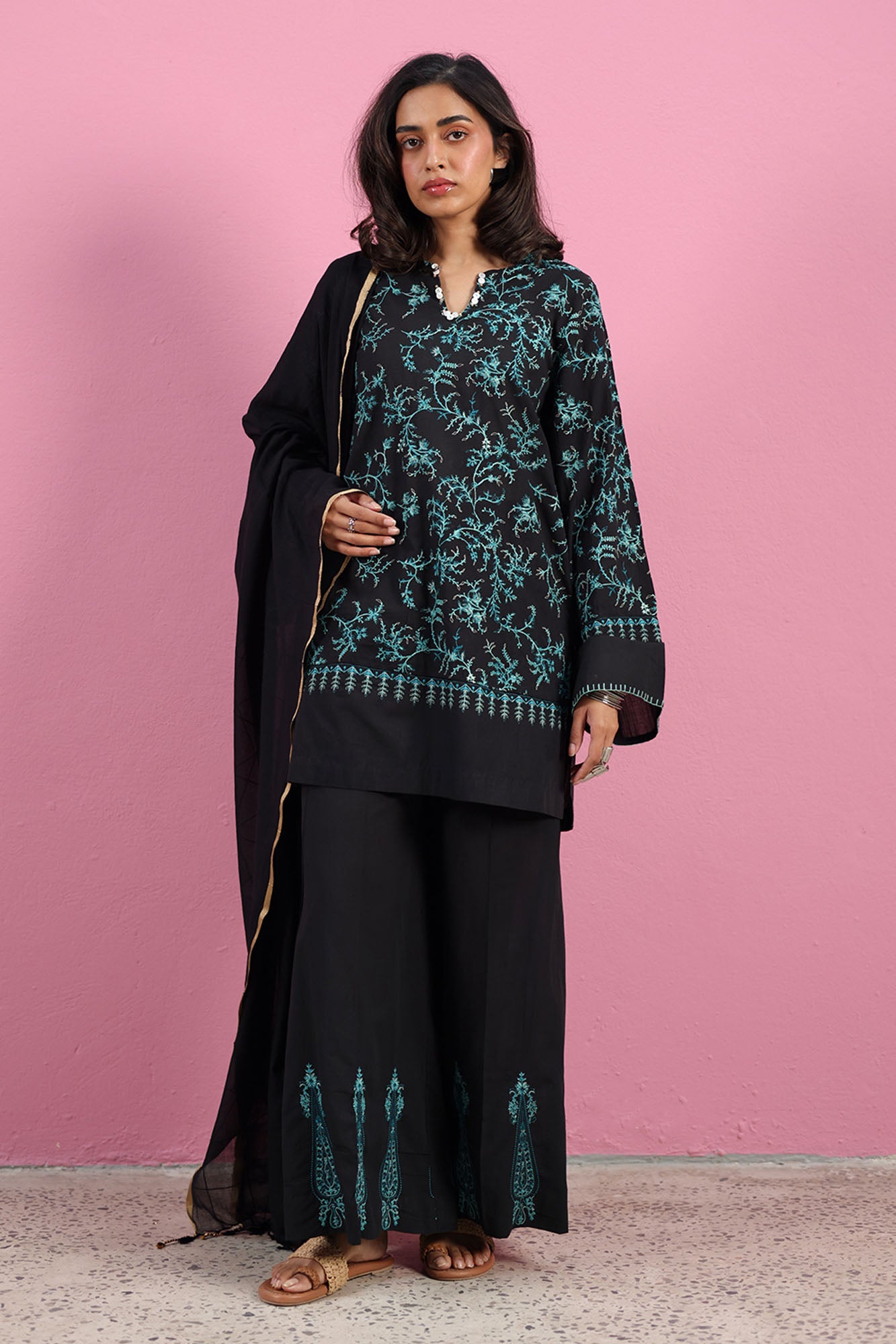 Embroidered 3-Piece Suit