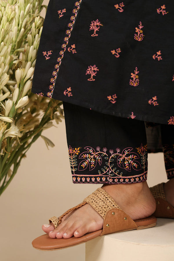 Moonflower Embroidered 3-Piece Ensemble