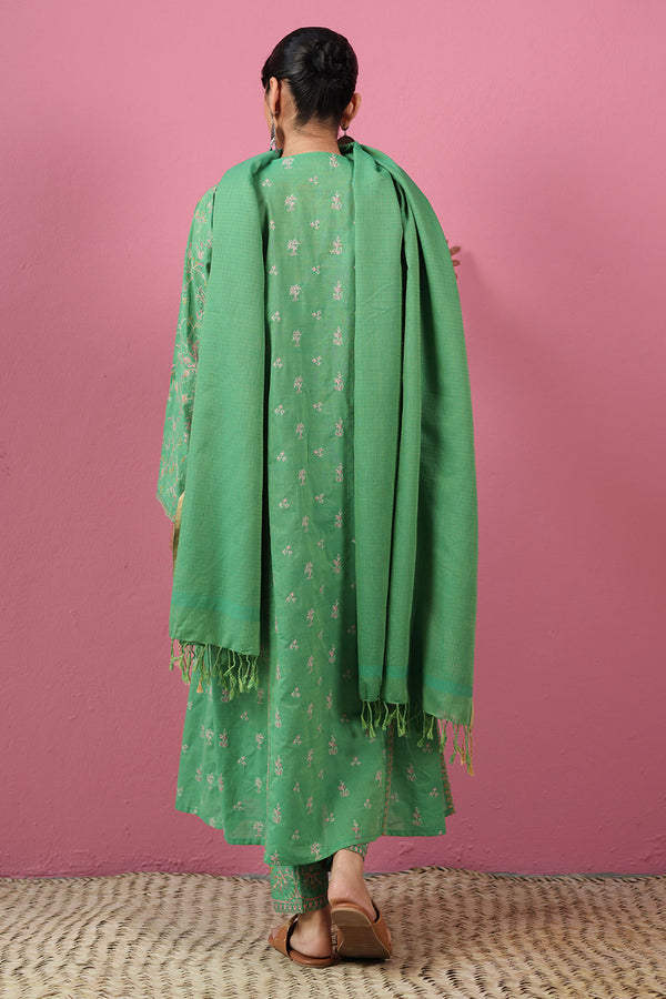 Moonflower Embroidered 3-Piece Ensemble