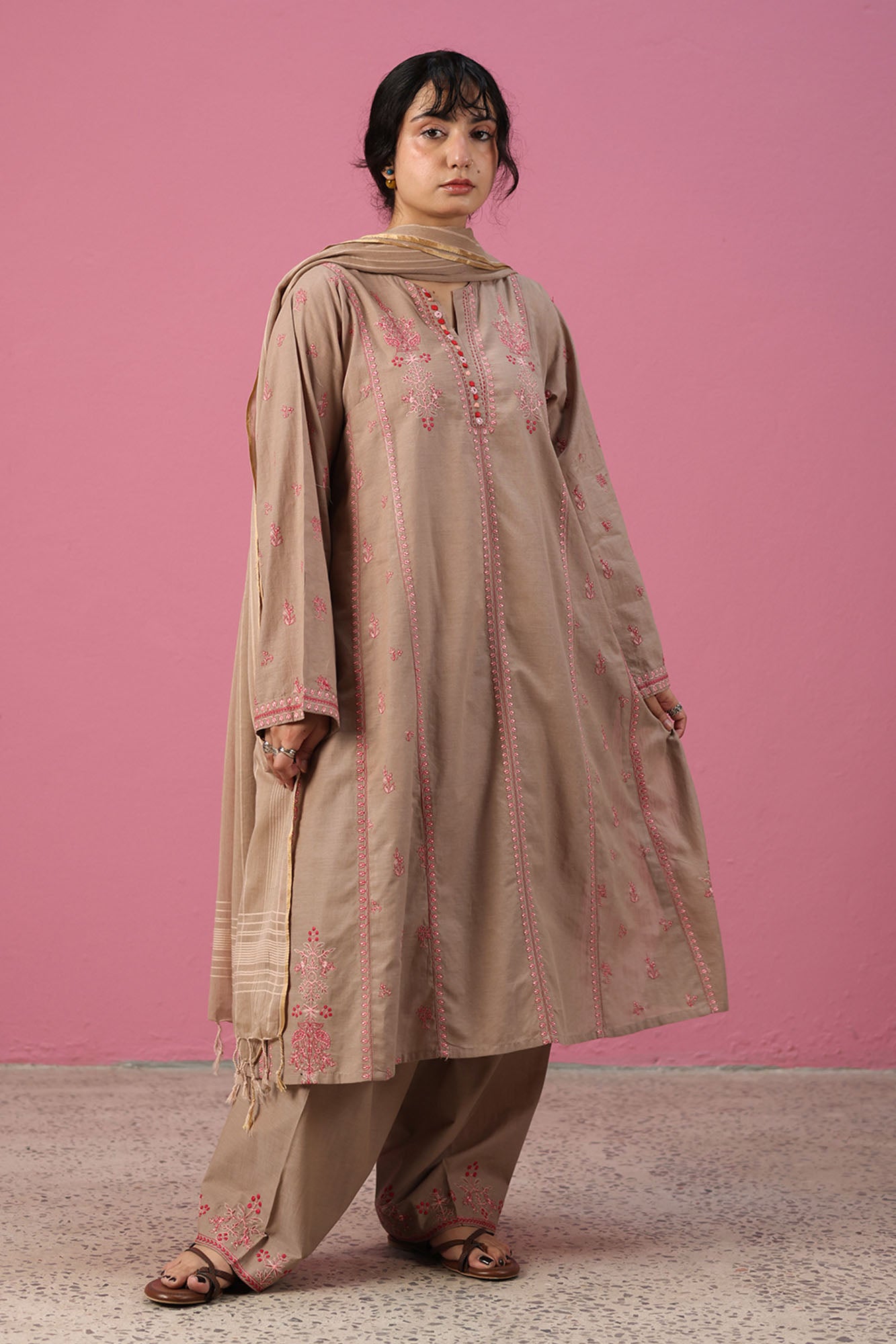 Embroidered Opulence 3-Piece Ensemble