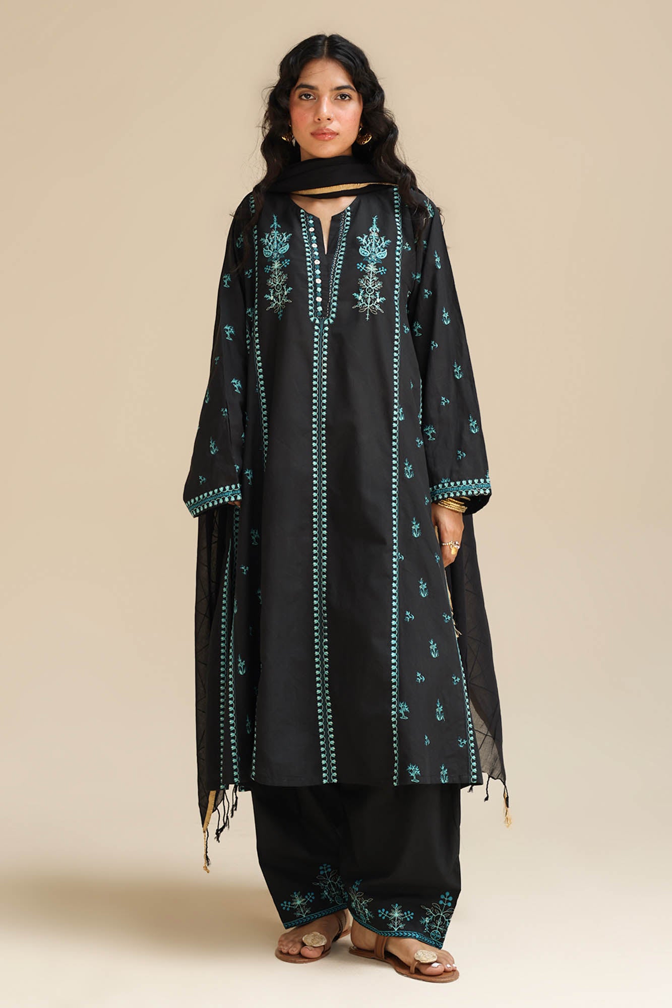 Embroidered Opulence 3-Piece Ensemble
