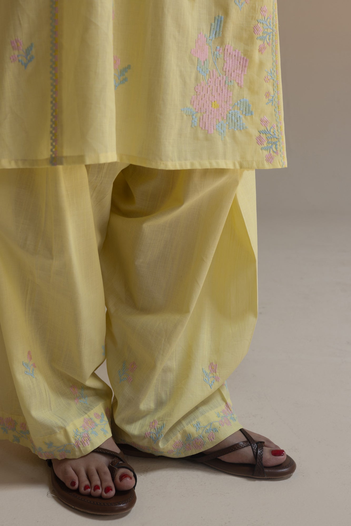 Embroidered Floral Harmony Set