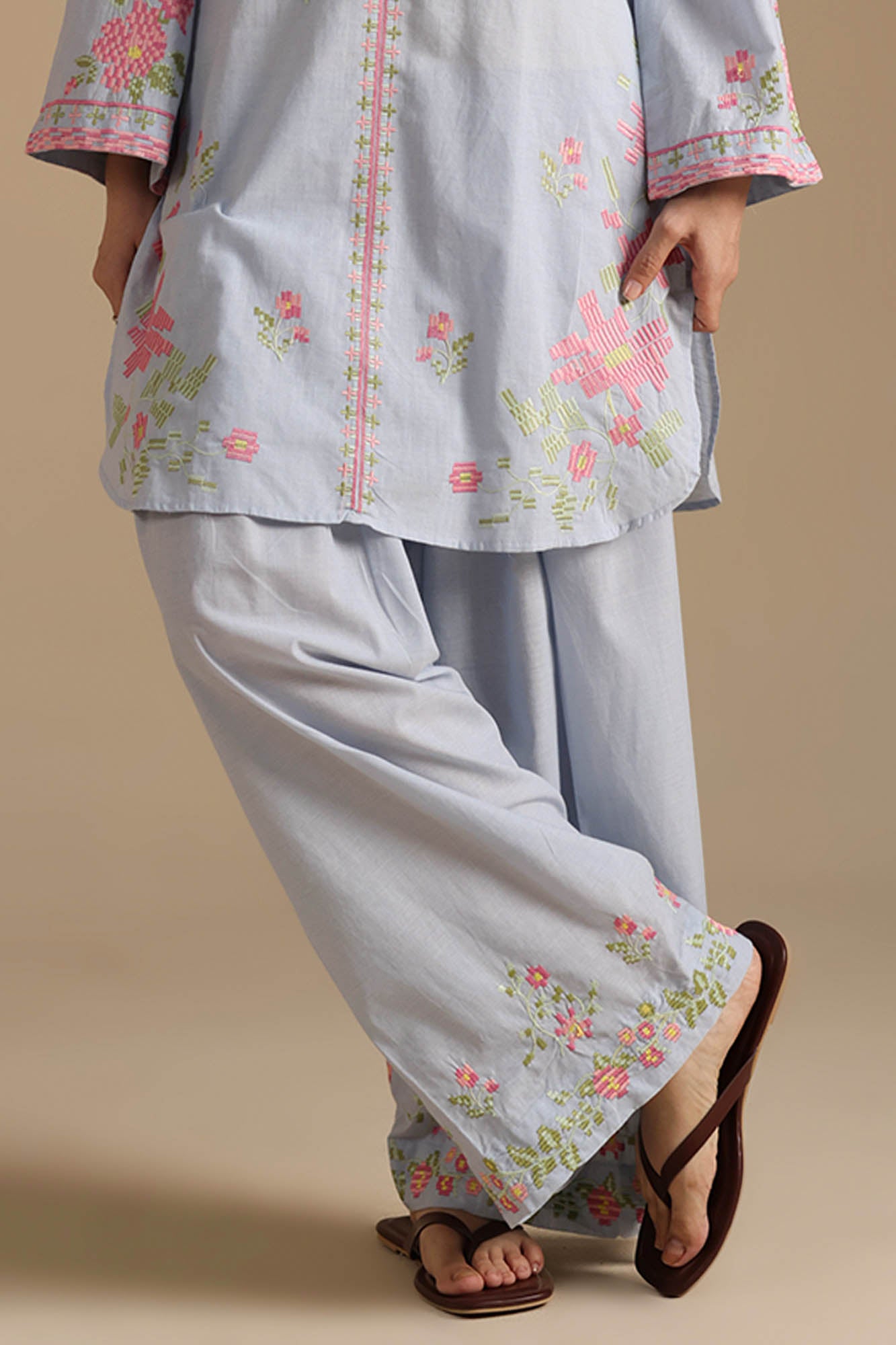 Embroidered Even Duo-Set