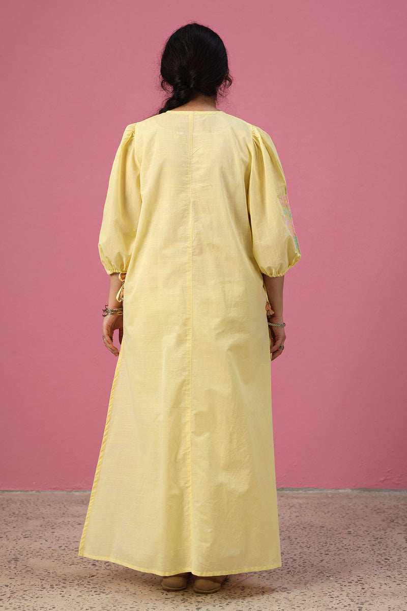 Pattern Embroidered Kaftan Set
