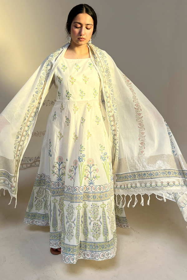 Gulnar Block-Printed Ensemble