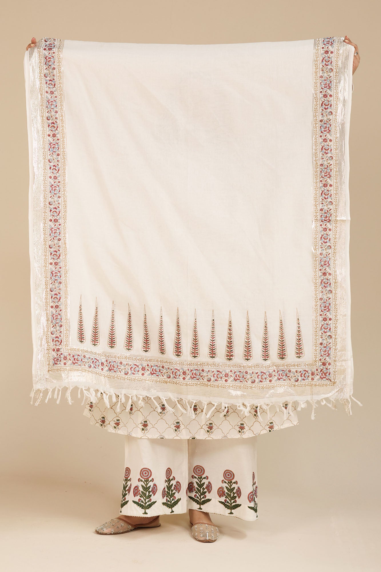 Hand-Block Printed Zareen Ensemble