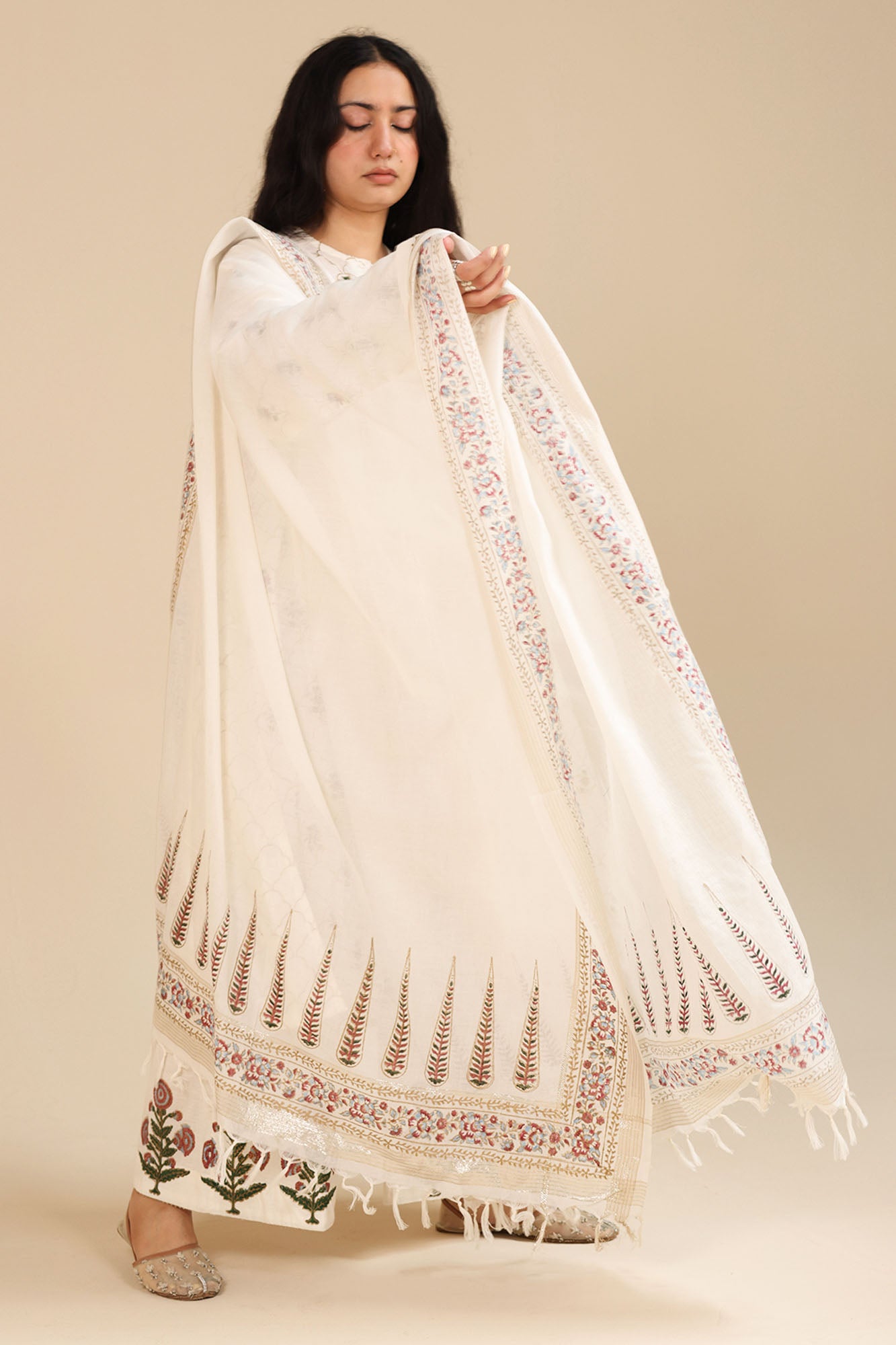 Hand-Block Printed Zareen Ensemble