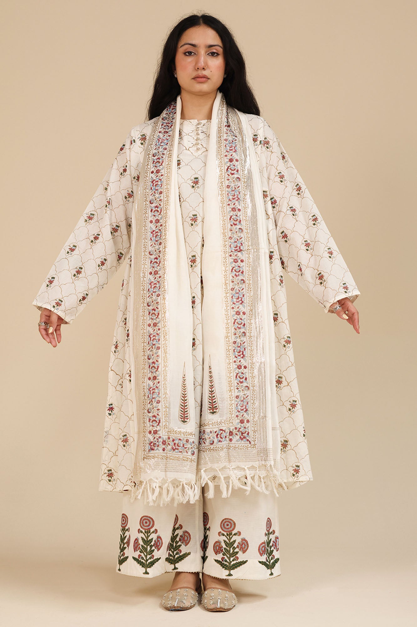 Hand-Block Printed Zareen Ensemble