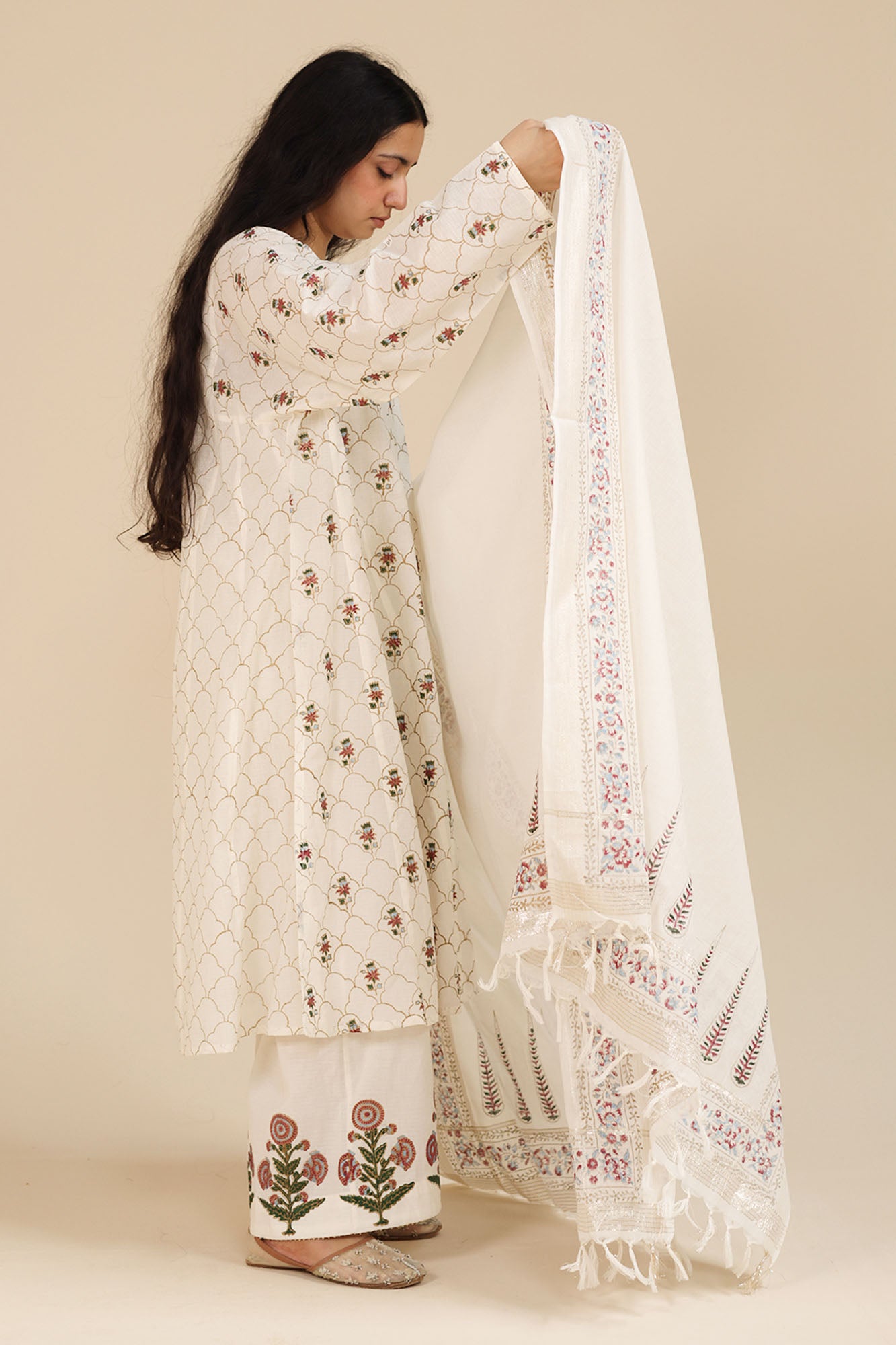 Hand-Block Printed Zareen Ensemble