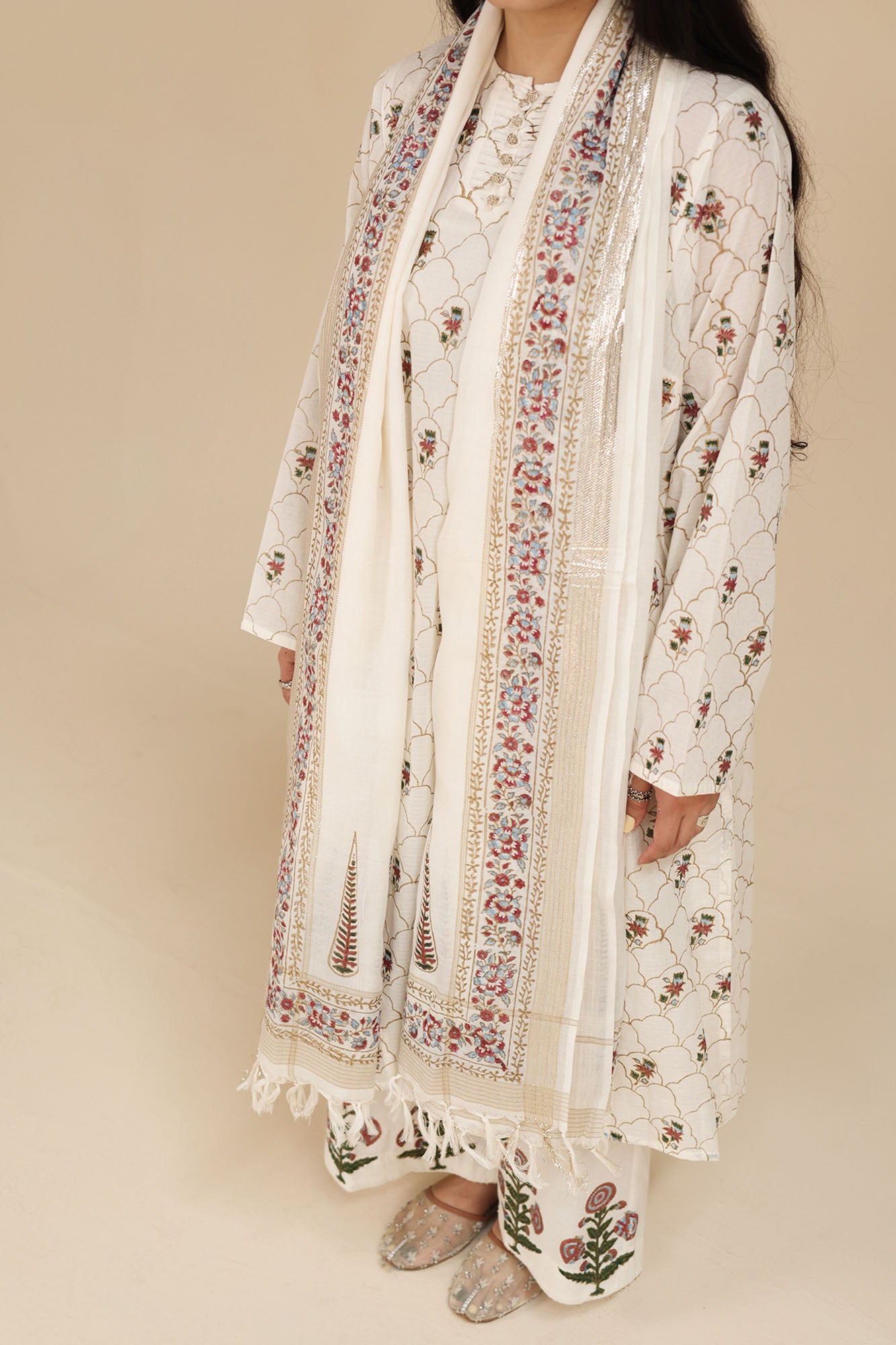 Hand-Block Printed Zareen Ensemble