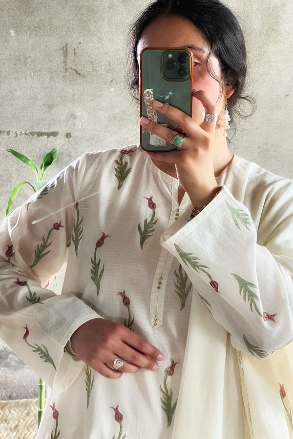 Khas Hand-Block Printed Suit