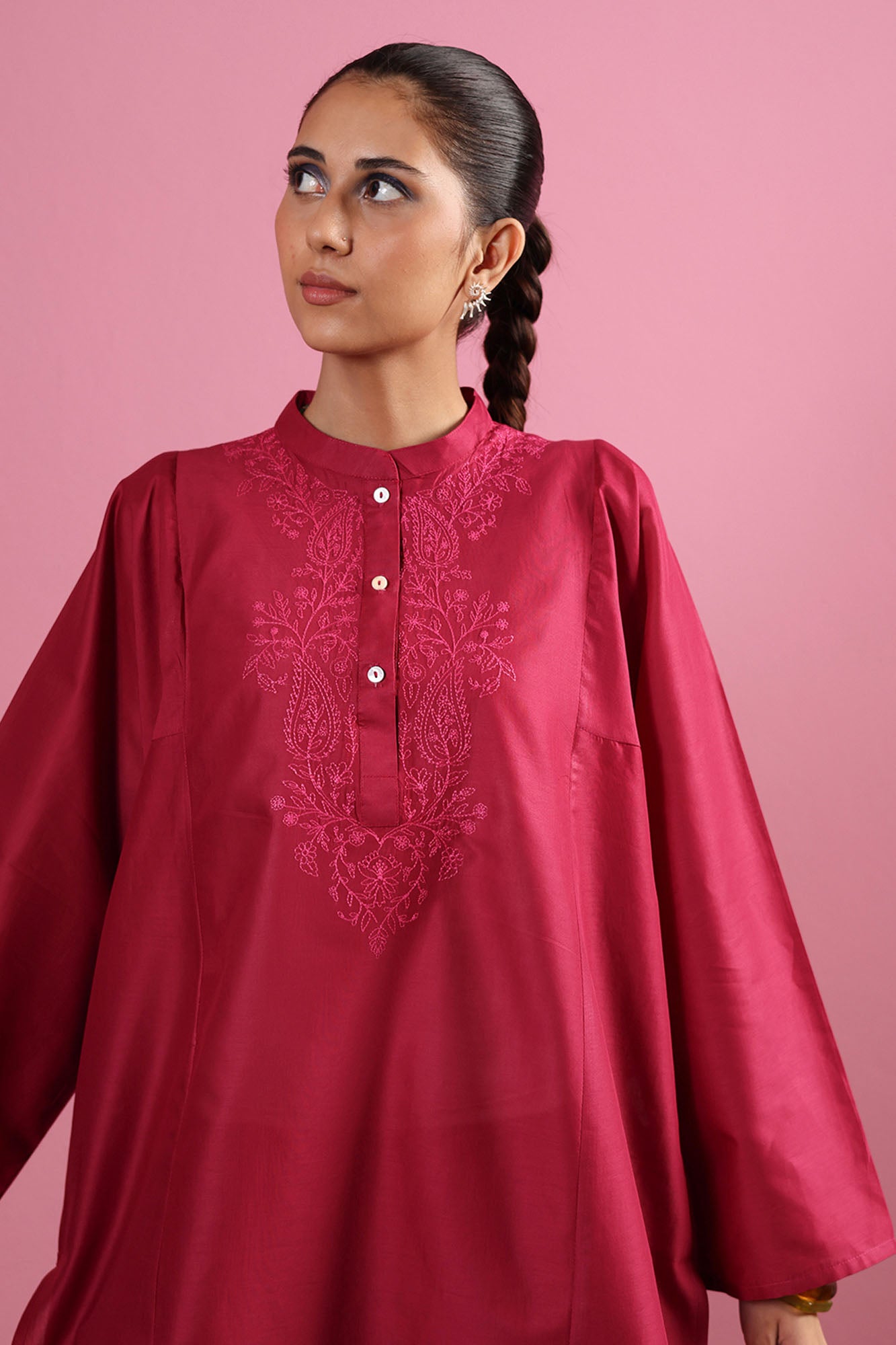 Ruby Reverie Embroidered Set
