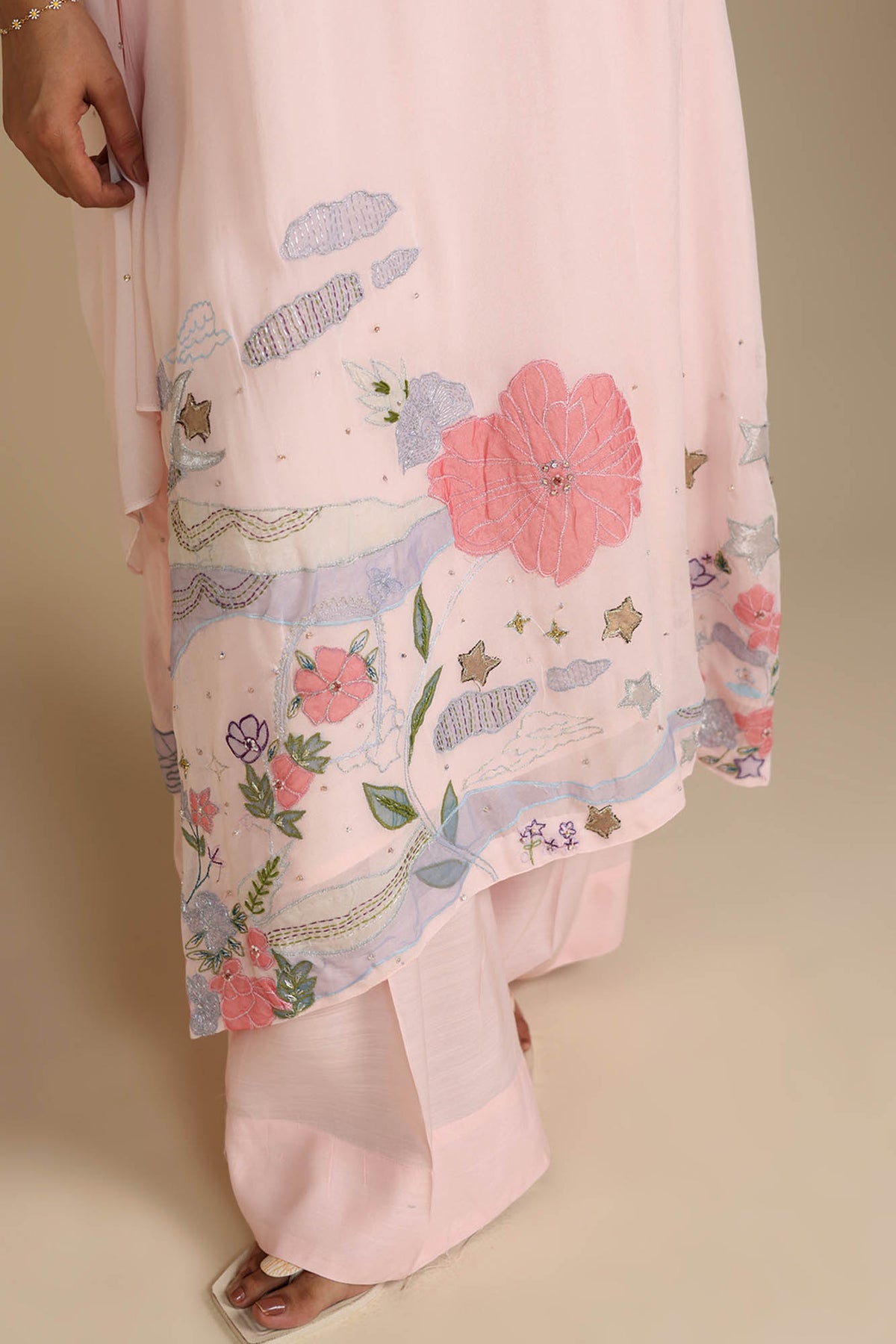 Midnight Bloom Embroidered Set