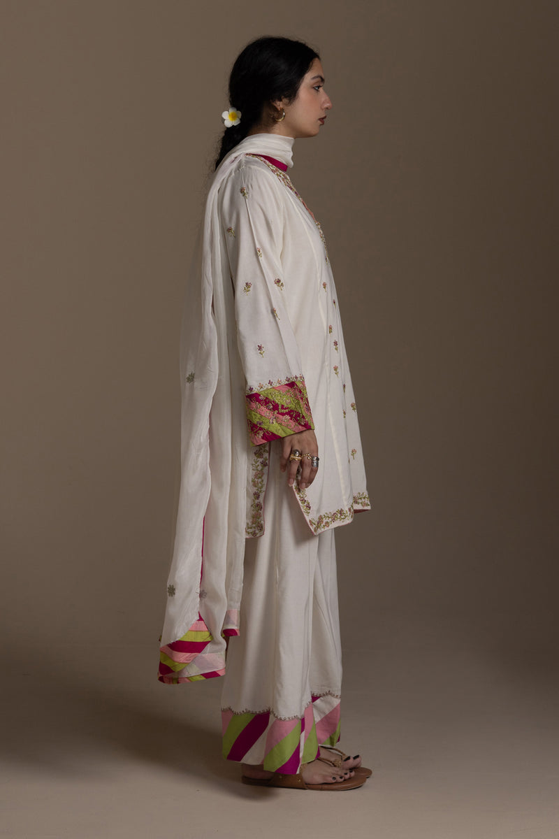 Ivory Embroidered Ensemble