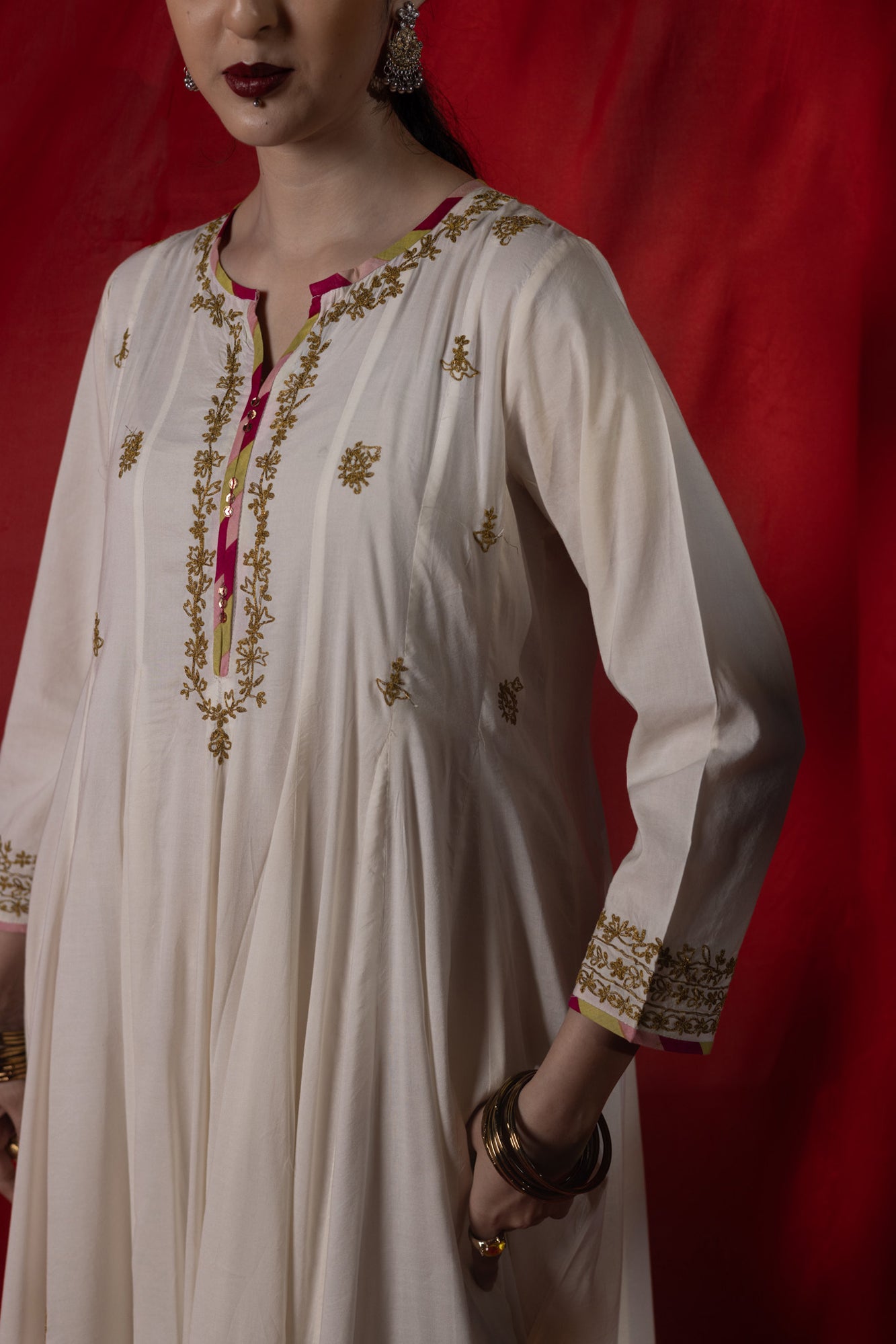Zareen Embroidered Kalidar Set