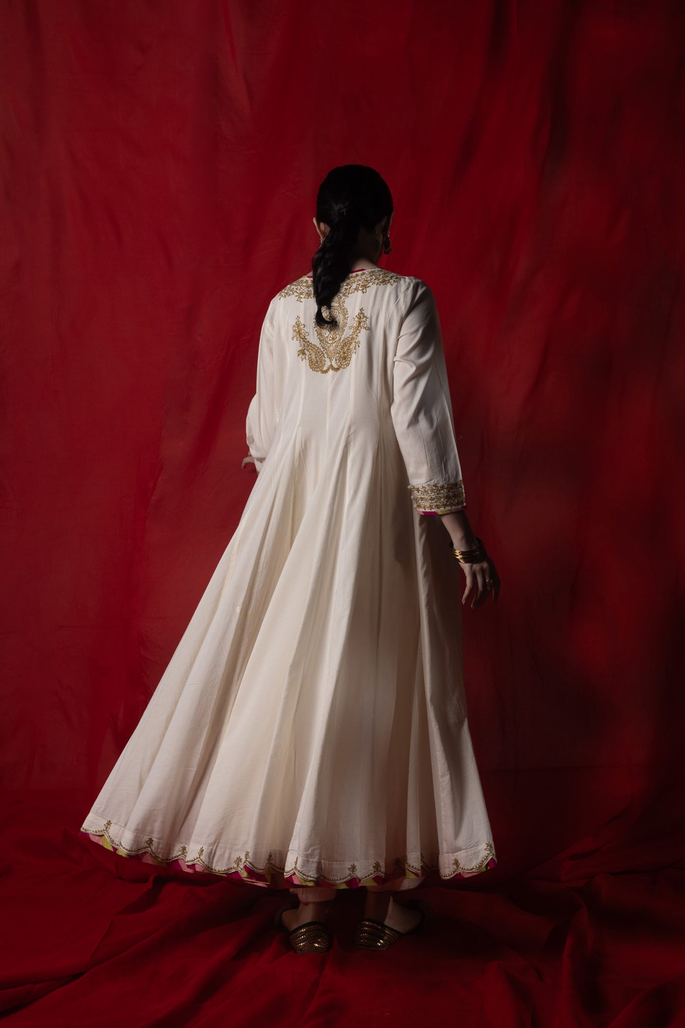 Zareen Embroidered Kalidar Set