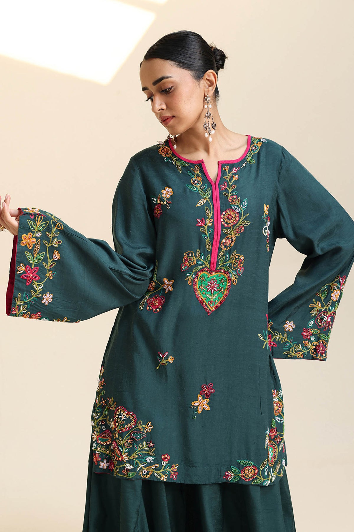 Embroidered Dil Naqsh Sharara Set