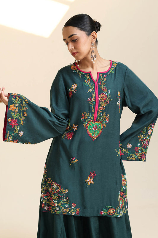 Embroidered Dil Naqsh Sharara Set