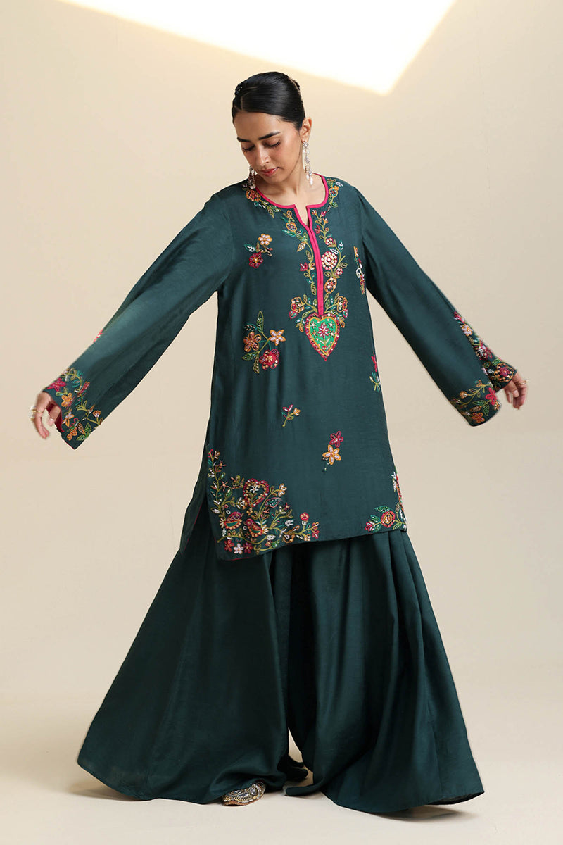 Embroidered Dil Naqsh Sharara Set