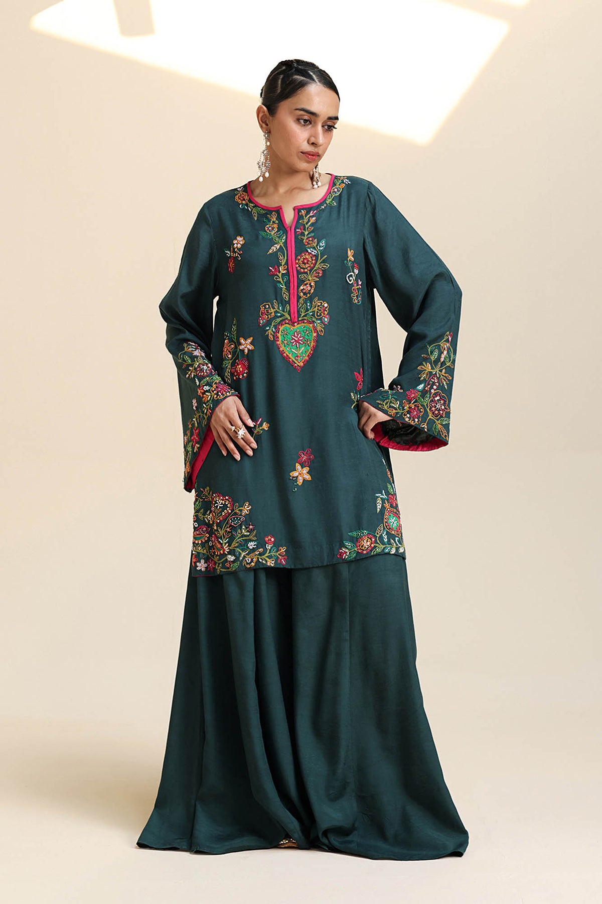 Embroidered Dil Naqsh Sharara Set