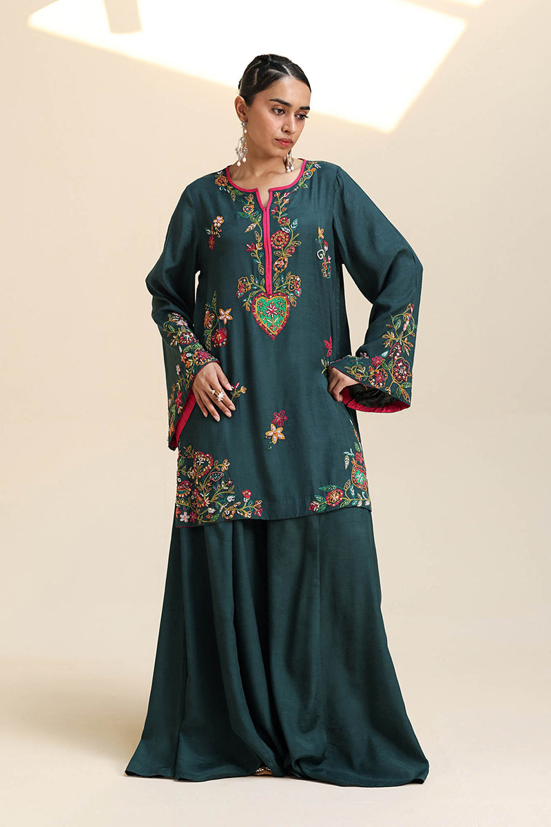 Embroidered Dil Naqsh Sharara Set