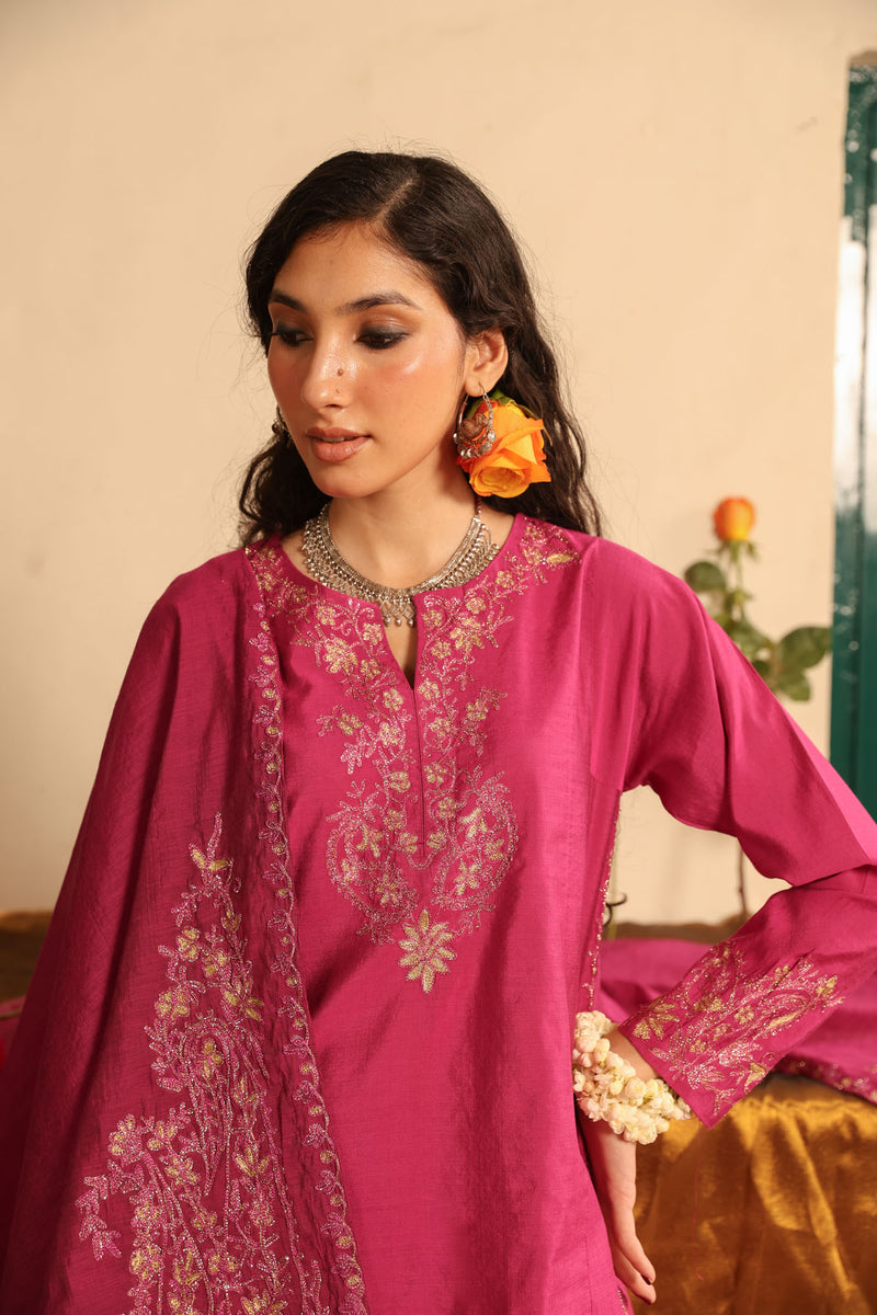 Ethereal Embroidered 3-Piece Ensemble