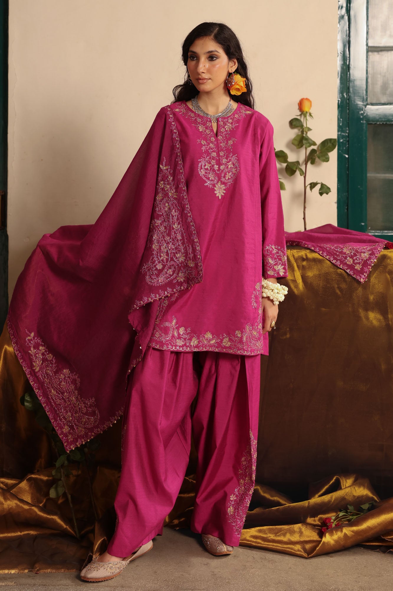 Ethereal Embroidered 3-Piece Ensemble