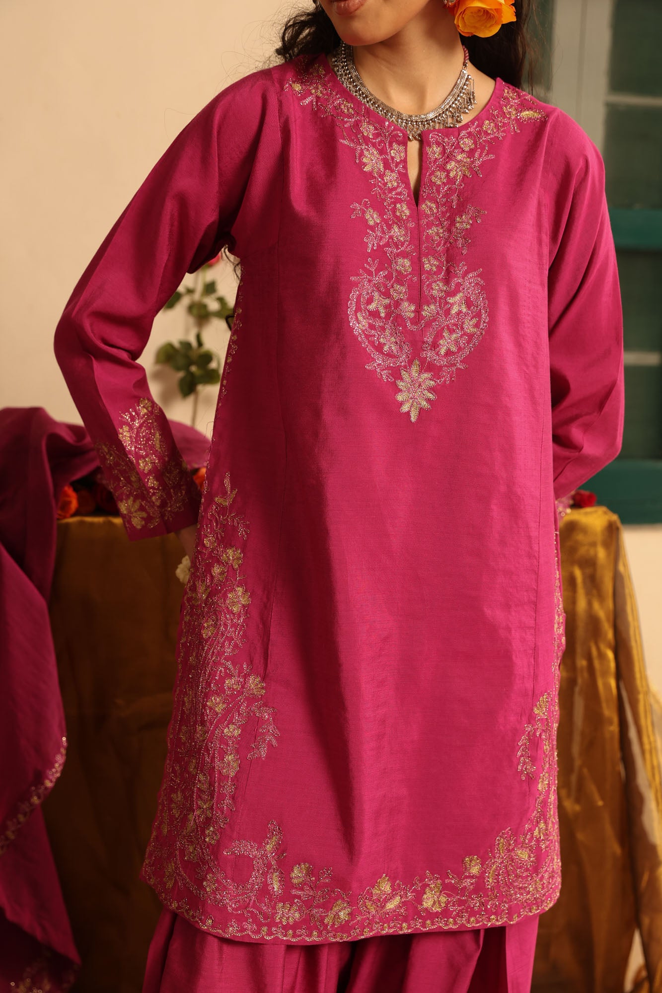 Ethereal Embroidered 3-Piece Ensemble