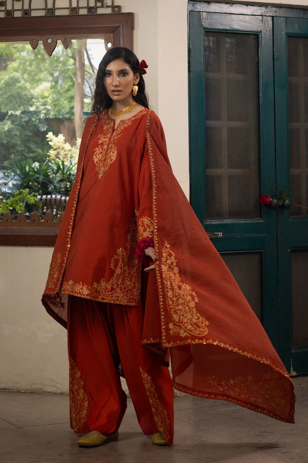 Ethereal Embroidered 3-Piece Ensemble
