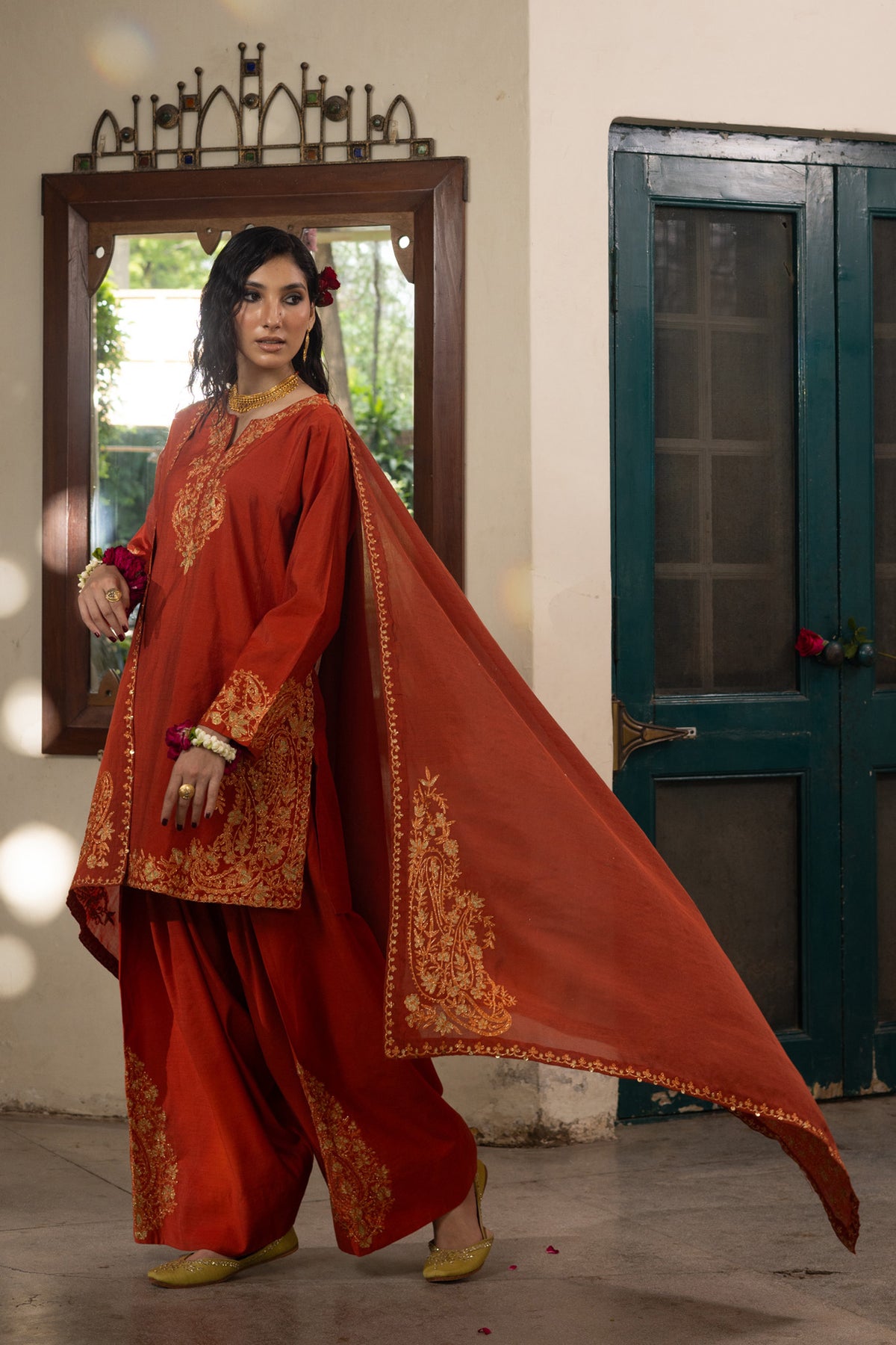 Ethereal Embroidered 3-Piece Ensemble