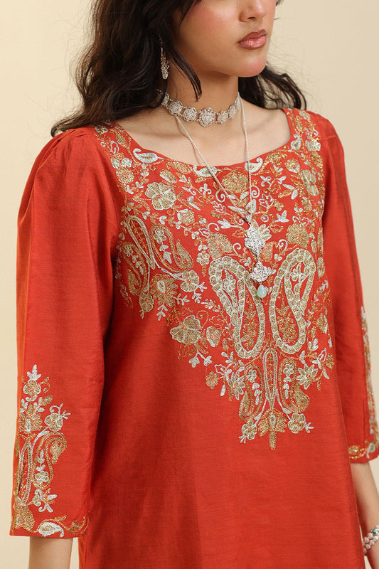 Embroidered Paisley Ensemble