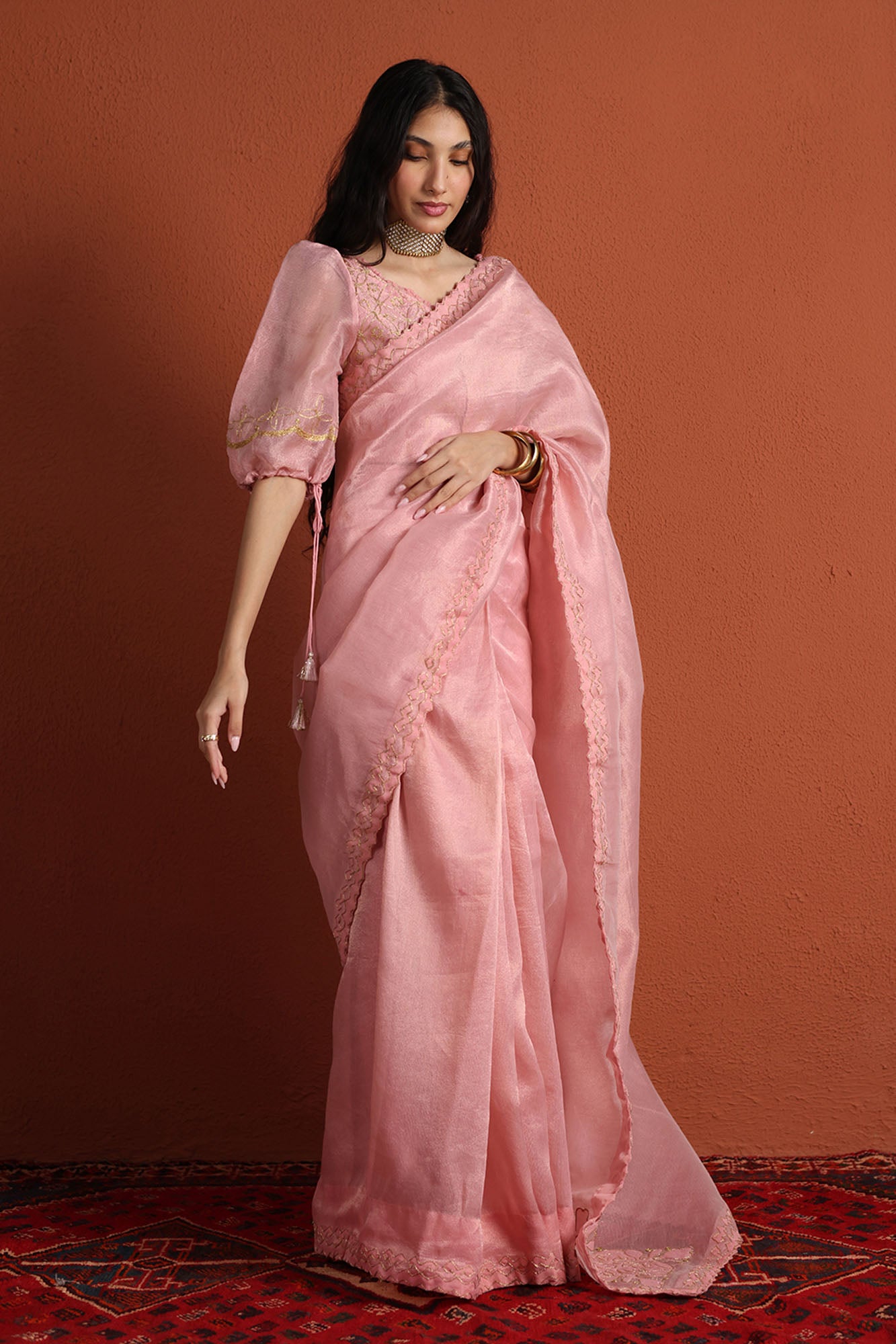 Embroidered Zaari Saree