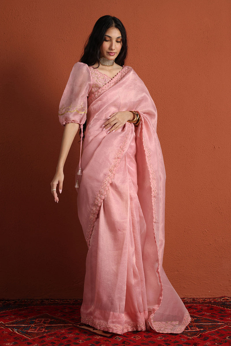 Embroidered Zaari Saree