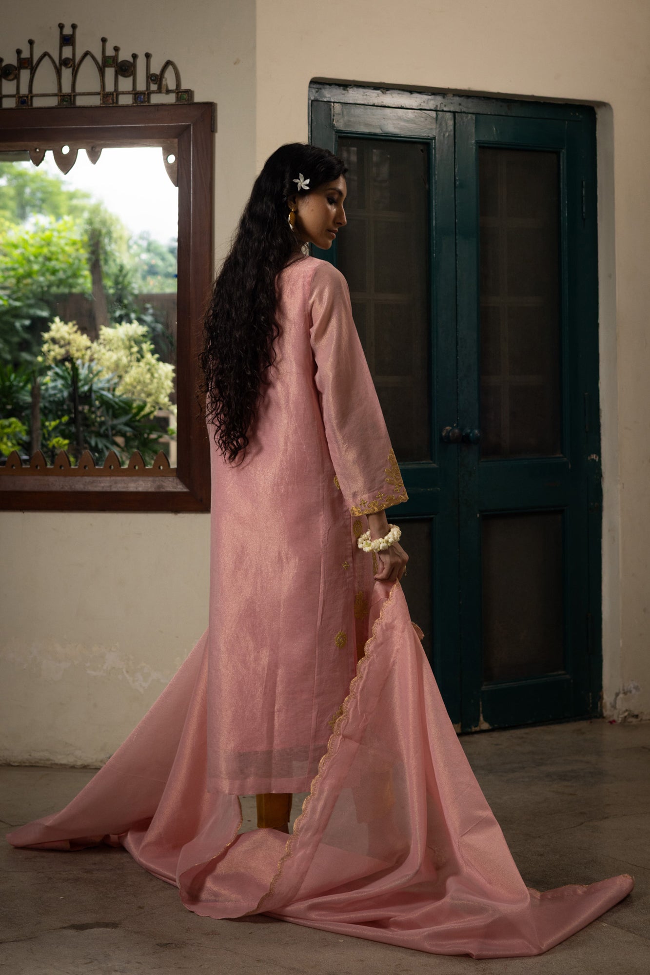 Rose Mist Embroidered Ensemble